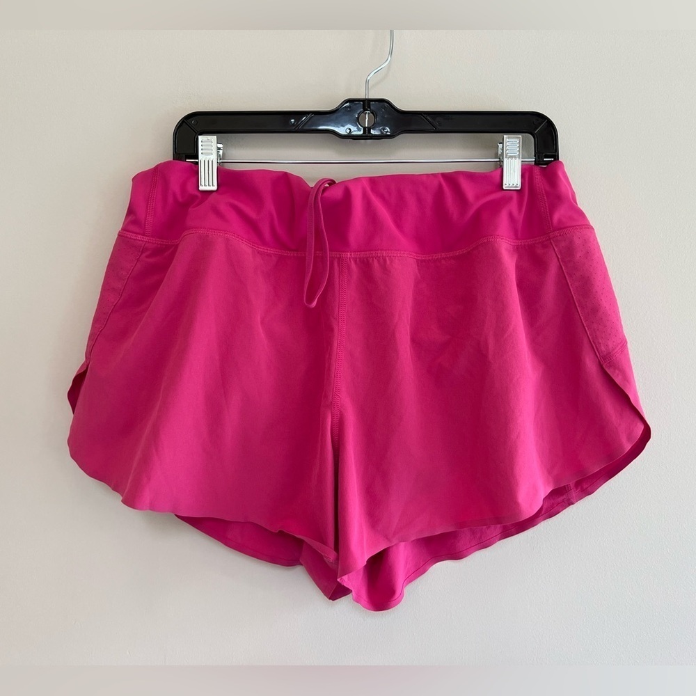 Athleta Run With It 3.5” Running Activewear Lightweight Shorts Pocket Pink, XL